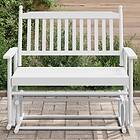vidaXL Gungbänk vit 118x70x104,5 cm massivt poppelträ 4008868