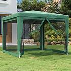 vidaXL Partytält med 4 sidoväggar i nät 3x3 m HDPE grön 319228