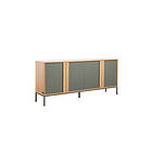 Bobochic Buffet 4 portes 180 cm SOHO vert avec pieds en métal