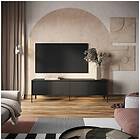 Bobochic Meuble TV 4 portes 193 cm LENARA avec tasseaux et LED