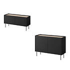 Bobochic Ensemble ATLAS avec buffet 120 cm meuble TV 120 cm noir