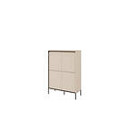 Bobochic Ensemble LENARA avec buffet haut 100 cm meuble TV 193 cm avec tasseaux et LED beige