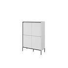 Bobochic Ensemble LENARA avec buffet haut 100 cm meuble TV 193 cm avec tasseaux et LED blanc