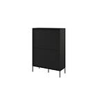 Bobochic Ensemble LENARA avec buffet haut 100 cm meuble TV 193 cm avec tasseaux et LED noir