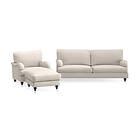 Classic Howard Sofagruppe 3,5-seter+Lenestol+Fotskammel Beige