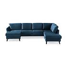 Concept 55 Trend U-sofa med Divan Venstre Fløyel Midnattsblå