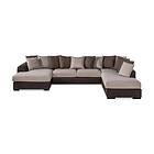 Cuba U-Sofa Divan Venstre inkl. Konvoluttputer Brun/Beige