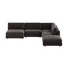 Trademax Arken Modulhjørnesofa med Divan Vendbar Fløyel Mørkegrå