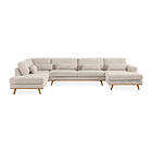 Trademax Copenhagen U-Sofa Cordfløyel Beige