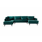Trademax Copenhagen U-Sofa Fløyel Grønn