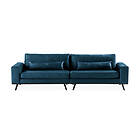Trademax Copenhagen 4-seters Sofa Fløyel Blå