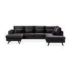 Trademax Copenhagen Compact U-Sofa Fløyel Grå