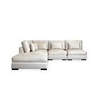 Trademax Dubai sjeselong sofa Right Velvet Hvit