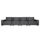 Trademax Dubai 4-seters Sofa Fløyel Mørkegrå