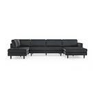 Trademax Olenne U-sofa Mørkegrå