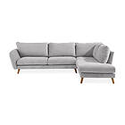 Trend Lyx Sjeselongsofa Høyre Lysegrå/Eik