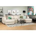 Scandinavian Choice Optus U-sofa med Dobbeldivan inkl. Konvoluttputer Beige