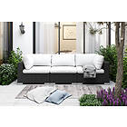 Comfort Garden Bahamas Loungesofa 3 seter Svart