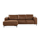 Akron 2-seter Sofa med Divan Venstre Bonded Lær Brun