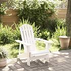 vidaXL Adirondackstol vit 69x85x90,5 cm massivt granträ 4007243