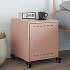 vidaXL Sängbord rosa 36x38,5x43,5 cm stål 846616