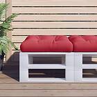 vidaXL Palldyna vinröd 50x50x12 cm tyg 360434
