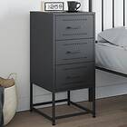 vidaXL Sängbord antracit 36x39x78 cm stål 846582
