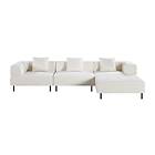 Chilli 3-sits Modulsoffa Bunbury med Fotpall Vit