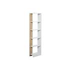 Homcom Bibliothèque Étagère de Rangement 45 x 21 170 cm Blanc et Chêne