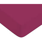 Drap housse en coton 57 fils uni bonnet 25cm magenta 140x190cm