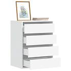 vidaXL Byrå vit 60x41x76 cm konstruerat trä 852870
