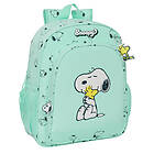 Skolryggsäck Snoopy Groovy Grön 32 X 38 X 12 cm