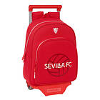 Skolväska med hjul Sevilla Fútbol Club Röd 28 x 34 x 10 cm