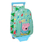 Peppa Pig Skolväska med hjul George Mint 26 x 34 x 11 cm