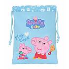 Peppa Pig Skopåse med remmar Baby Ljusblå 20 x 25 cm