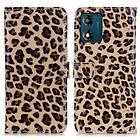 Skalo Leopard Plånboksfodral i PU Läder till Motorola Moto E13 4G