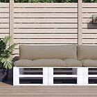 vidaXL Palldynor 2 st taupe tyg 360930