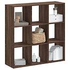 vidaXL Bokhylla brun ek 102x32x102 cm konstruerat trä 852822