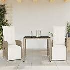 vidaXL Caféset med dynor 3 delar brun konstrotting 3277209