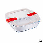 Pyrex Hermetisk matlåda Cook & Heat 25 x 22 7 cm 2,2l Transparent Glas (4 antal)