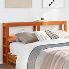 vidaXL Huvudgavel med hyllor vaxbrun 150 cm massiv furu 850883