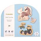 Filibabba 7-Pack Pussel Farm Animals