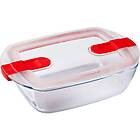 Pyrex Cook & Heat glasform med lock 1,2L