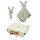 Jabadabado Babypresent Bunny Skallra och Snuttefilt Grön