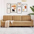vidaXL 3-sitssoffa brun 210 cm sammet 4007651