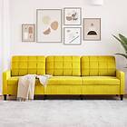 vidaXL 3-sitssoffa gul 210 cm sammet 4007650