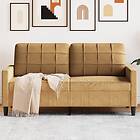 vidaXL Soffa 2-sits brun 140 cm sammet 4007631