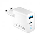 Forever GSM171397 GaN Väggladdare 1x USB-C 1x USB 65W