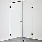 Hafa DUSCHHÖRN INFINITY Combi DÖRR/VÄGG 100X80 SVART 1451207
