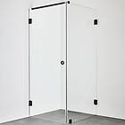 Hafa DUSCHHÖRN INFINITY Combi DÖRR/VÄGG 100X90 SVART 1451210